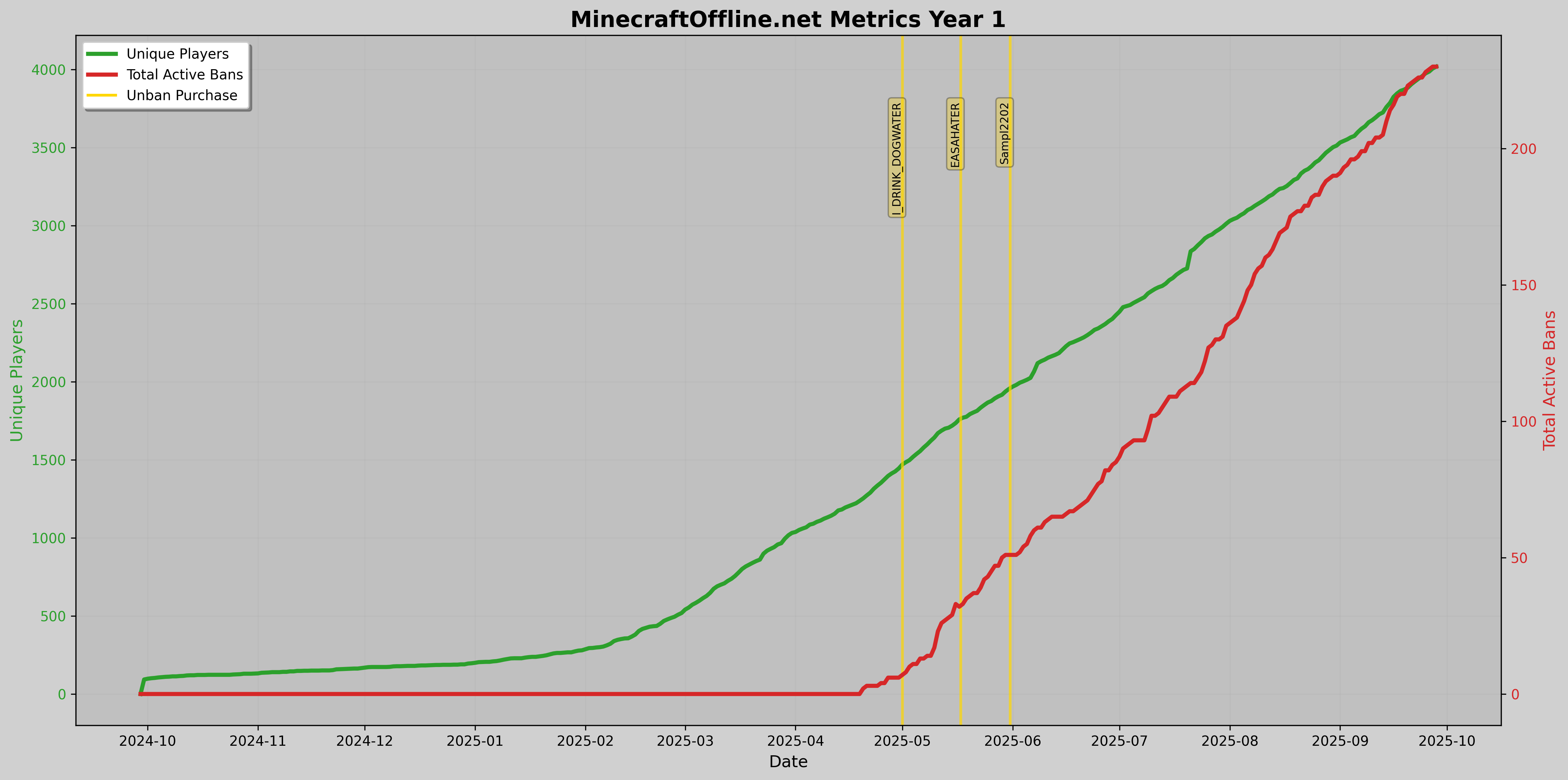 Server Year 1 Timeline